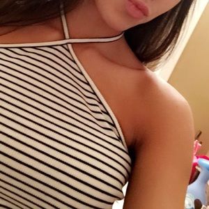 Forever 21 striped crop top